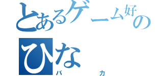 とあるゲーム好きのひな（バカ）