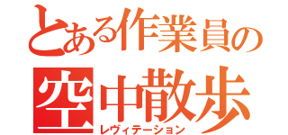 とある作業員の空中散歩（レヴィテーション）