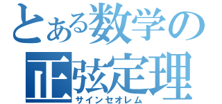 とある数学の正弦定理（サインセオレム）