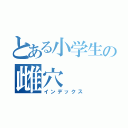 とある小学生の雌穴（インデックス）