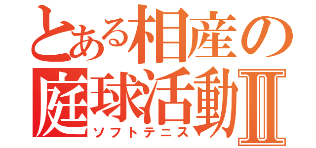 とある相産の庭球活動Ⅱ（ソフトテニス）