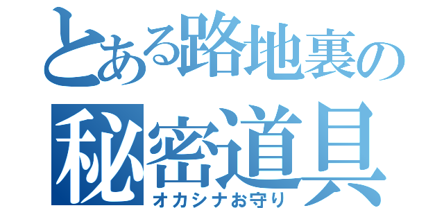 とある路地裏の秘密道具（オカシナお守り）