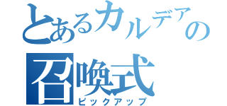 とあるカルデアの召喚式（ピックアップ）