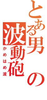 とある男の波動砲（かめはめ波）