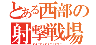 とある西部の射撃戦場（シューティングギャラリー）