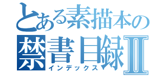 とある素描本の禁書目録Ⅱ（インデックス）