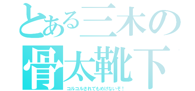 とある三木の骨太靴下（コルコルされてもめげないぞ！）