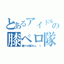 とあるアイドルの膝ペロ隊（膝ペロ隊Ｎｏ．１）