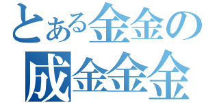 とある金金の成金金金（）