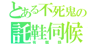 とある不死鬼の託鞋伺候（有蜘蛛）