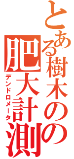 とある樹木のの肥大計測（デンドロメータ）