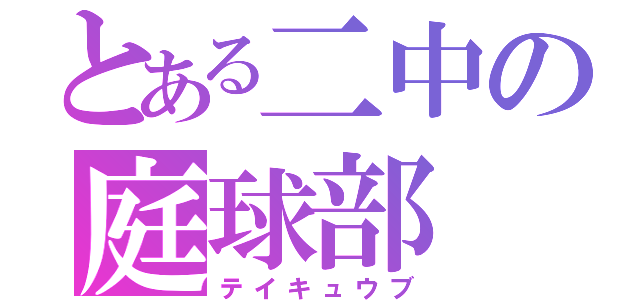 とある二中の庭球部（テイキュウブ）