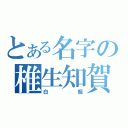 とある名字の椎生知賀（白痴）