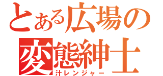 とある広場の変態紳士（汁レンジャー）