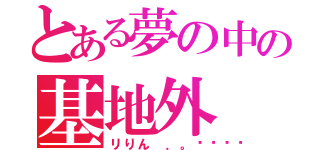 とある夢の中の基地外（リりん ．。🍓）
