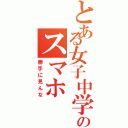 とある女子中学生のスマホ（勝手に見んな）