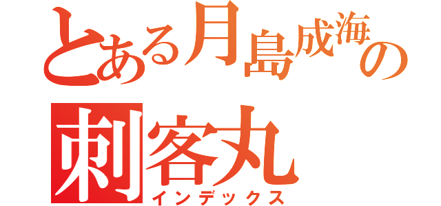 とある月島成海の刺客丸（インデックス）