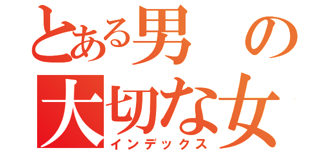 とある男の大切な女（インデックス）