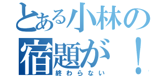 とある小林の宿題が！！！（終わらない）