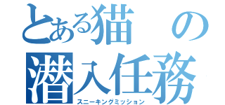 とある猫の潜入任務（スニーキングミッション）