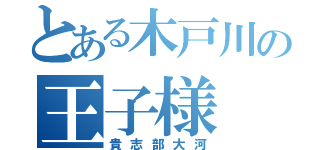 とある木戸川の王子様（貴志部大河）