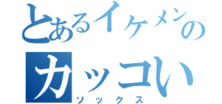 とあるイケメンのカッコいい（ソックス）