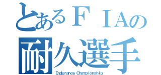 とあるＦＩＡの耐久選手権（Ｅｎｄｕｒａｎｃｅ Ｃｈａｍｐｉｏｎｓｈｉｐ）