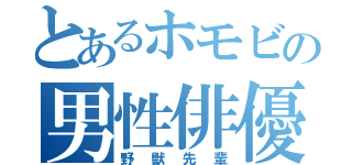 とあるホモビの男性俳優（野獣先輩）