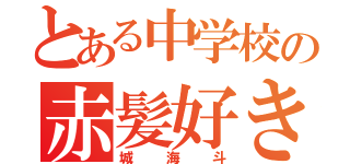 とある中学校の赤髪好き（城海斗）