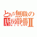 とある無職の唐房静勝Ⅱ（逃亡生活）