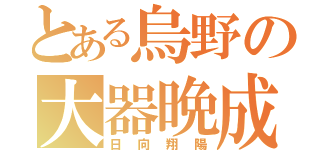 とある烏野の大器晩成（日向翔陽）