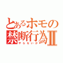 とあるホモの禁断行為Ⅱ（やらないか）