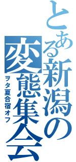 とある新潟の変態集会（ヲタ夏合宿オフ）