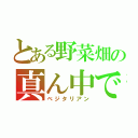 とある野菜畑の真ん中で愛を叫ぶ（ベジタリアン）