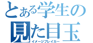 とある学生の見た目玉し（イメージブレイカー）