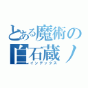 とある魔術の白石蔵ノ介（インデックス）