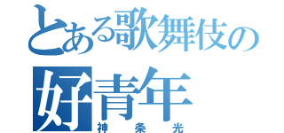 とある歌舞伎の好青年（神条光）