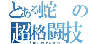 とある蛇の超格闘技（クロース・クオーターズ・コンバット）