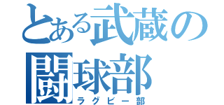 とある武蔵の闘球部（ラグビー部）