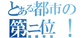 とある都市の第ニ位！（垣根帝督）