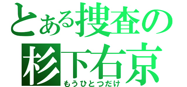 とある捜査の杉下右京（もうひとつだけ）