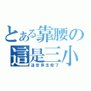 とある靠腰の這是三小（這世界怎麼了）