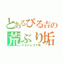 とあるびる吉の荒ぶり垢（びるけんガチ勢）