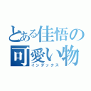 とある佳悟の可愛い物語（インデックス）