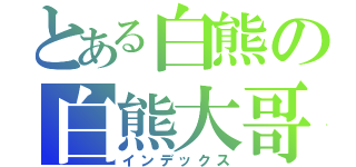 とある白熊の白熊大哥（インデックス）