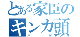 とある家臣のキンカ頭（ハゲ）