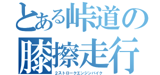 とある峠道の膝擦走行（２ストロークエンジンバイク）