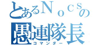 とあるＮｏＣＳの愚連隊長（コマンダー）