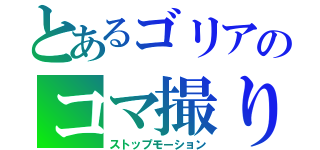 とあるゴリアのコマ撮り（ストップモーション）