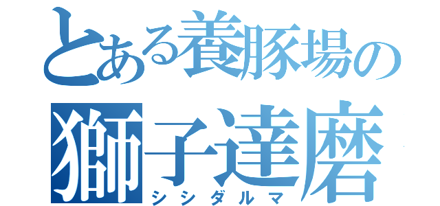 とある養豚場の獅子達磨（シシダルマ）